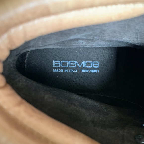 Italian Hand-Made BOEMOS ‘Timberland’ BURNISHED LEATHER Ankle BOOTS Sz 8.5-9 US - Picture 12 of 14